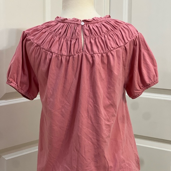 EUC J. Crew Small Rose Smocked Top - Picture 4 of 6